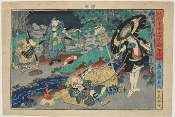 Utagawa KUNISADA II Kabuki Play "Cushingura", Act 5